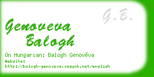 genoveva balogh business card