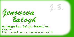 genoveva balogh business card